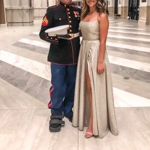 Metallic Sherri Hill Gown